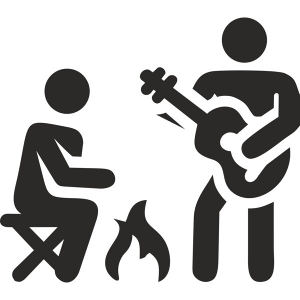 Camper Feuer Gitarre Miniaturansicht