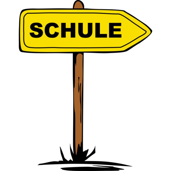 Schild Schule Wegweiser Miniaturansicht