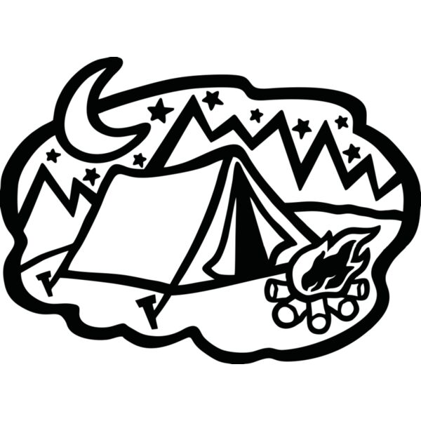 Zelt Mond Lagerfeuer Miniaturansicht